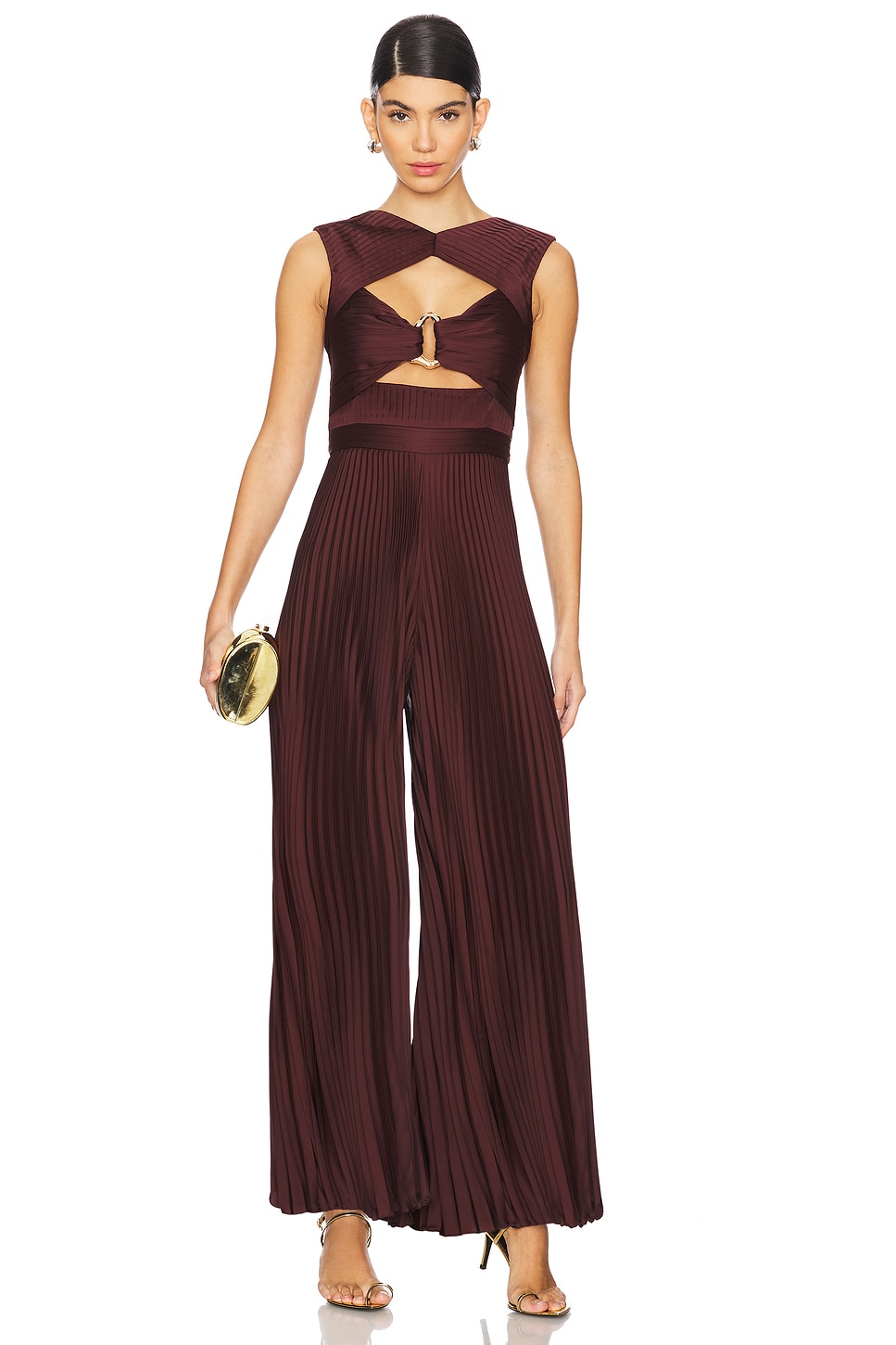 AMUR Rosalynn Pleated Jumpsuit