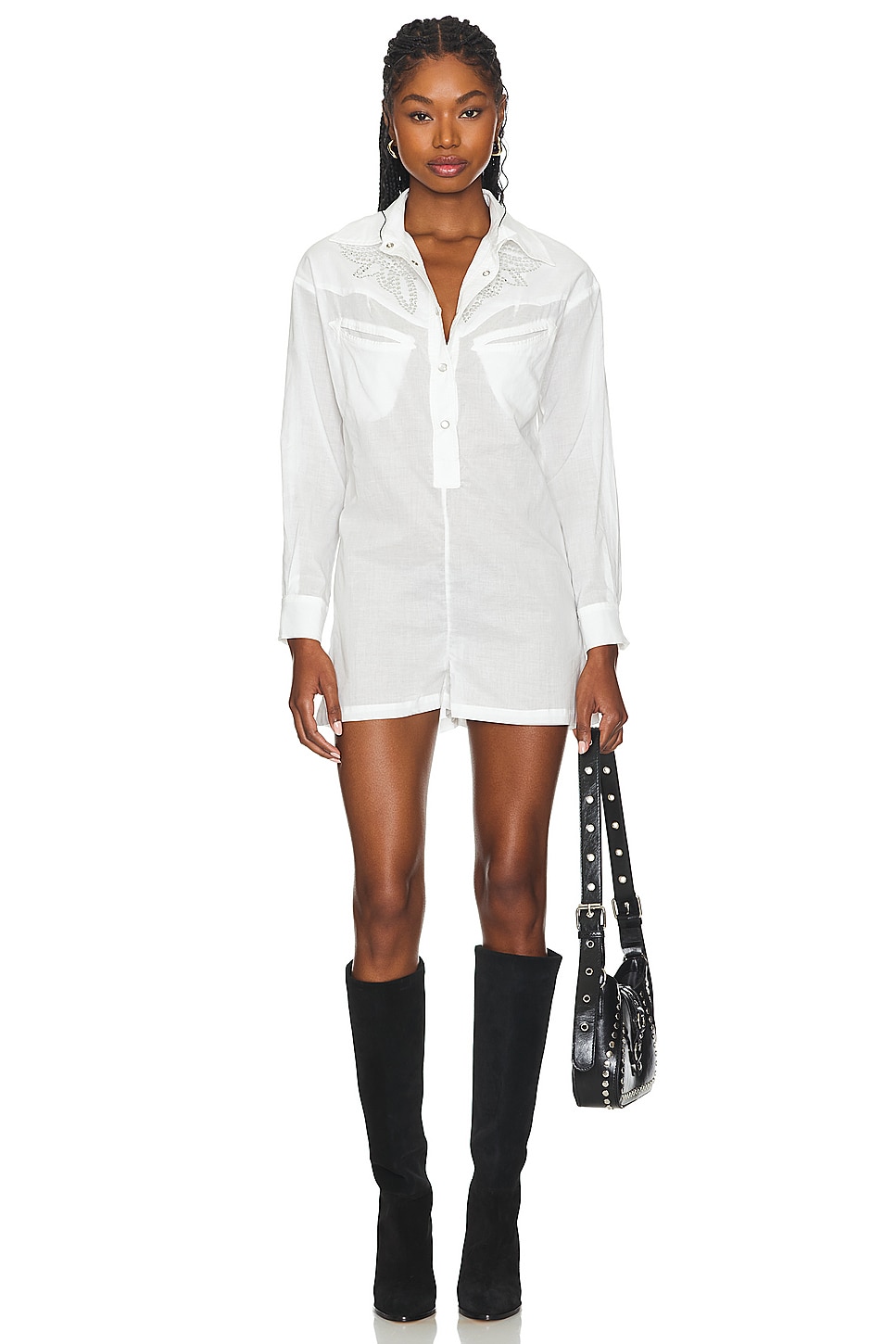 Understated Leather West Of Boho Romper