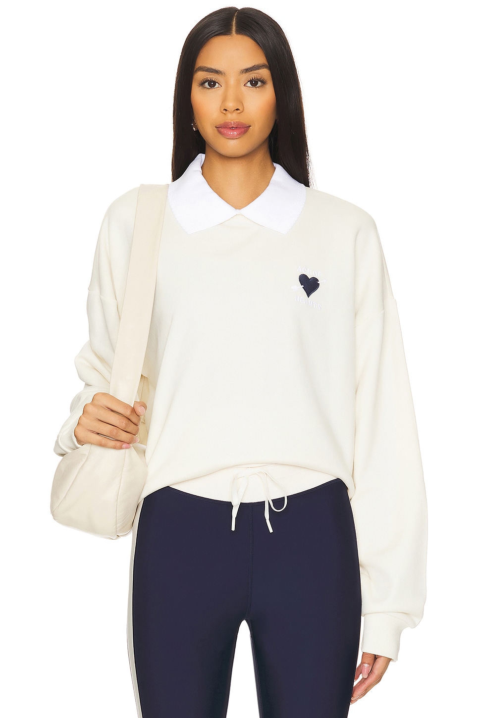 THE UPSIDE Pascal Collared Crew Sweatshirt