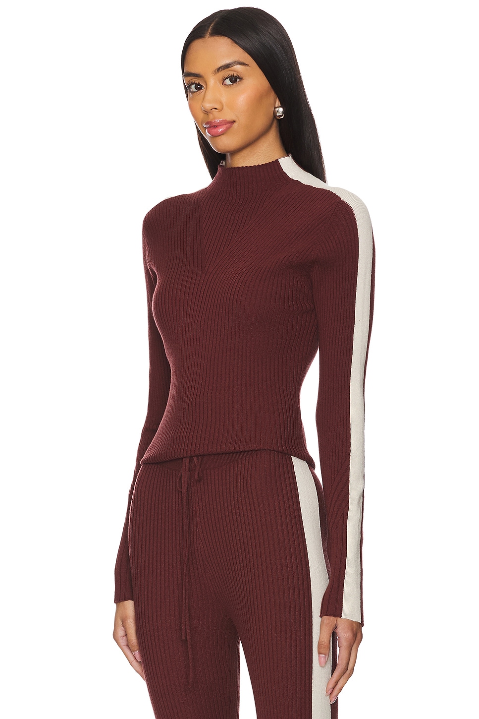 Varley Wilshire Mock Neck Knit Top