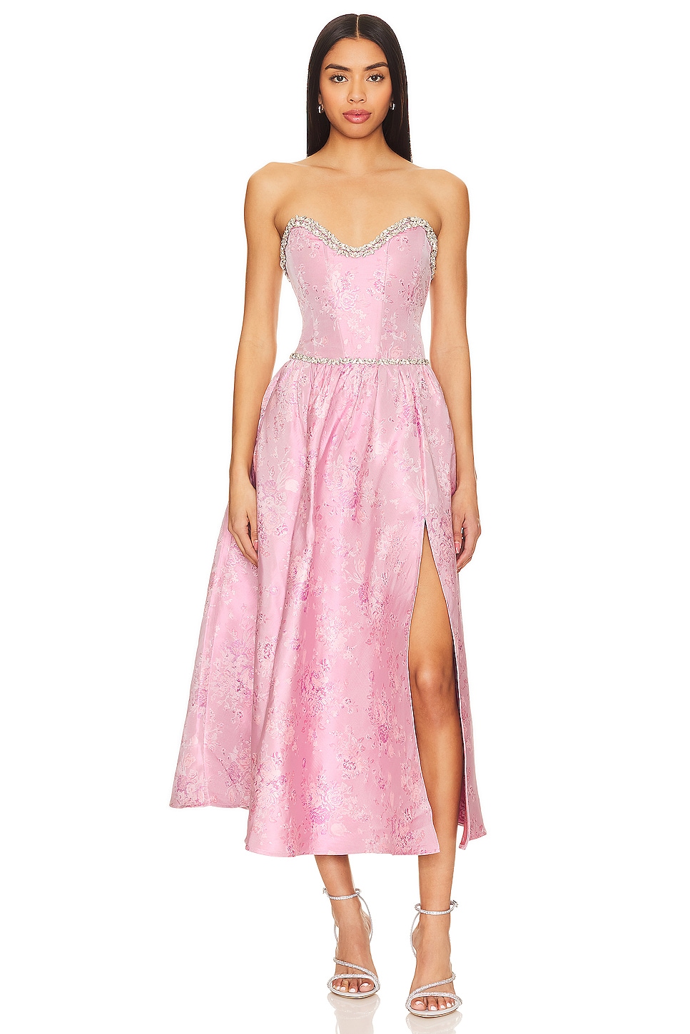 V. Chapman Lucia Corset Midi Dress