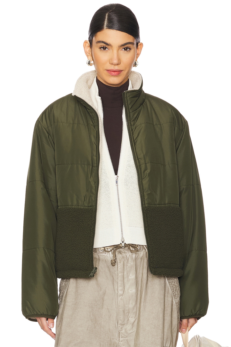 Velvet by Graham & Spencer Tasha Reversible Puffer Sherpa Jacket