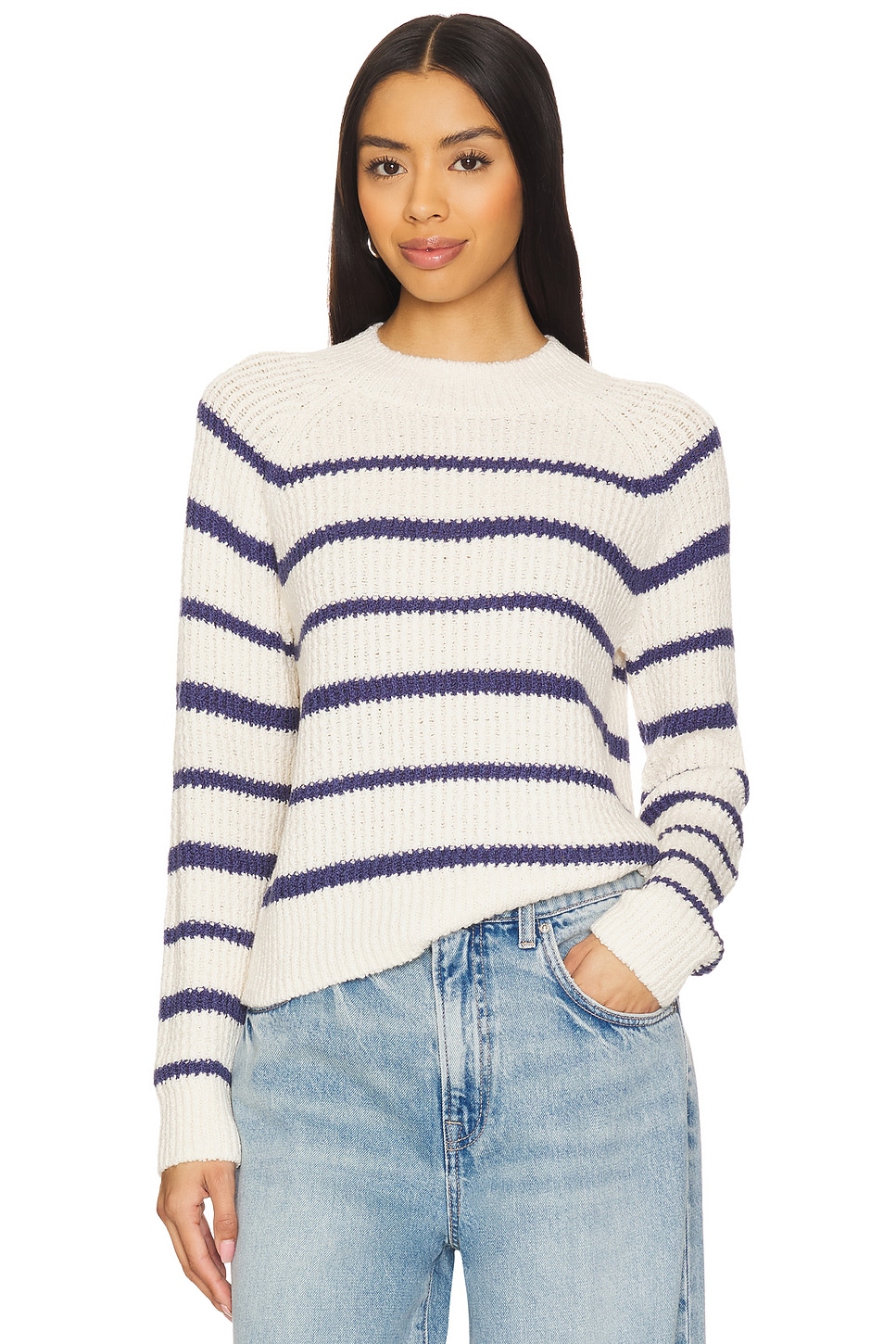 Vince Ribbed Stripe Pullover