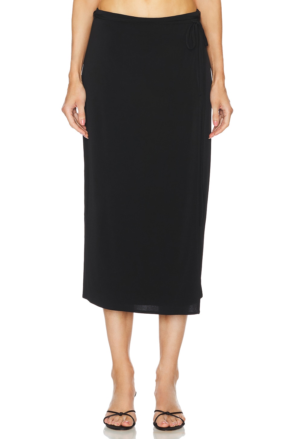 Vince Midi Tie Wrap Skirt