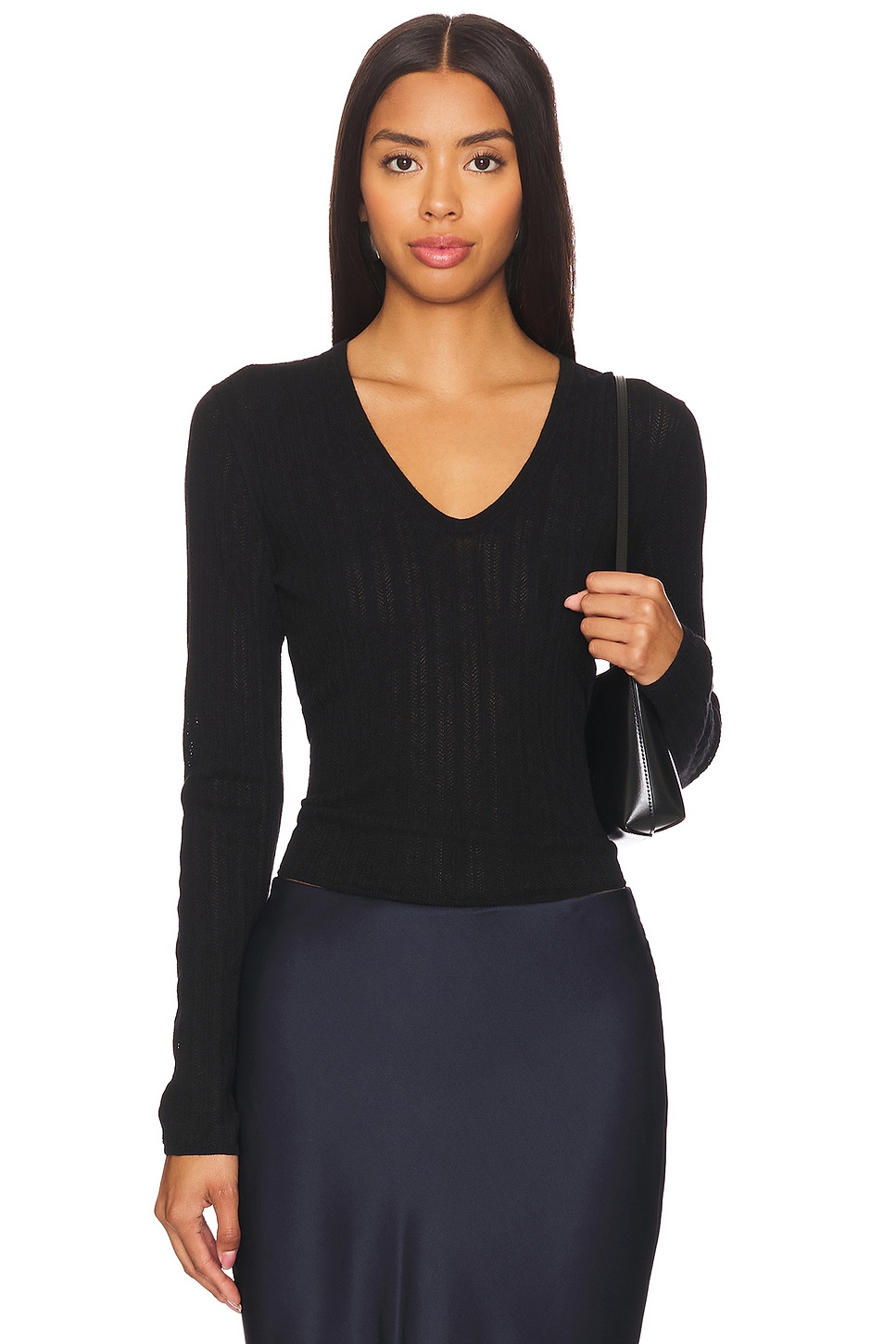 Vince Pointelle Stitch Pullover