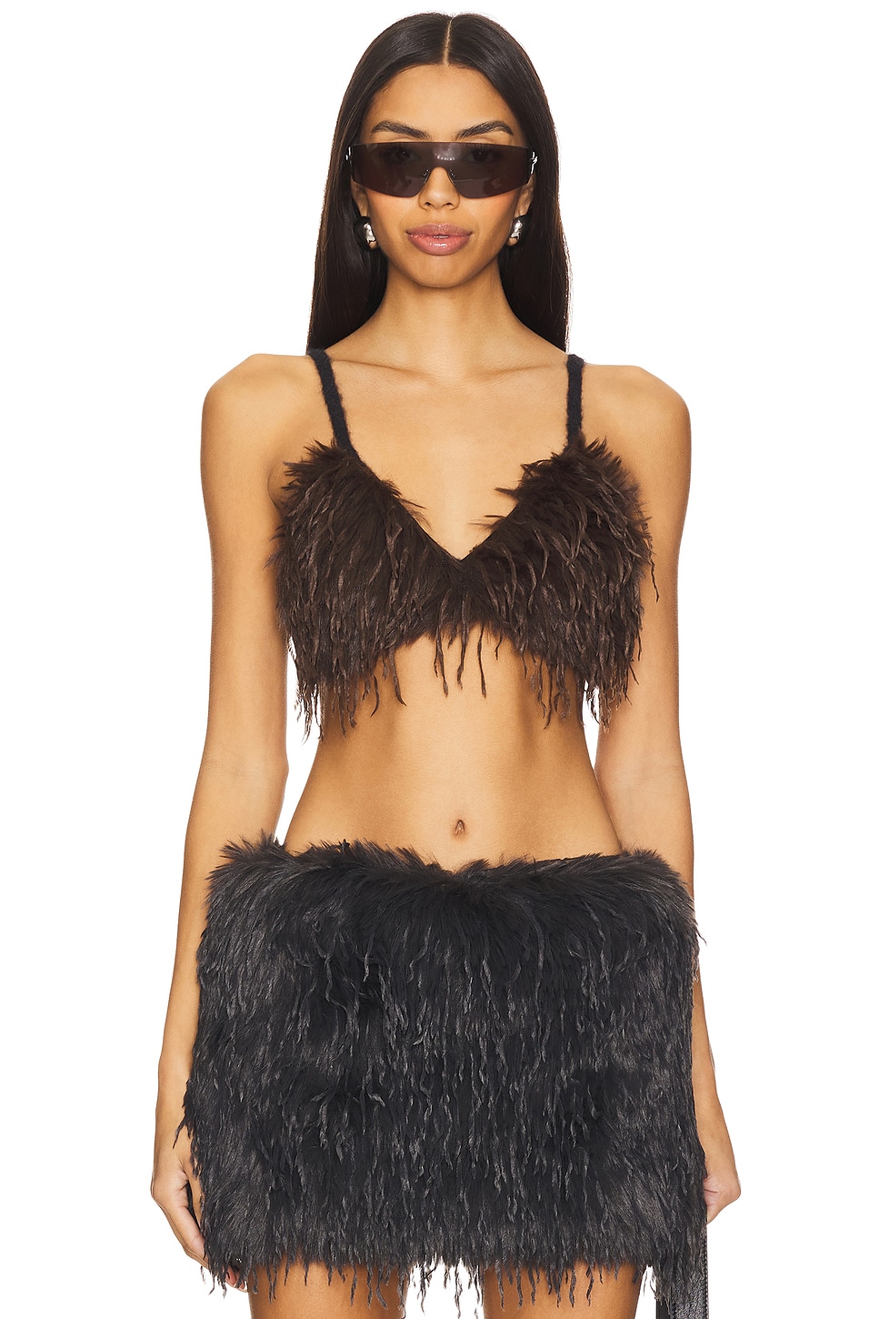 Vaillant Knitted Faux Feather Bra