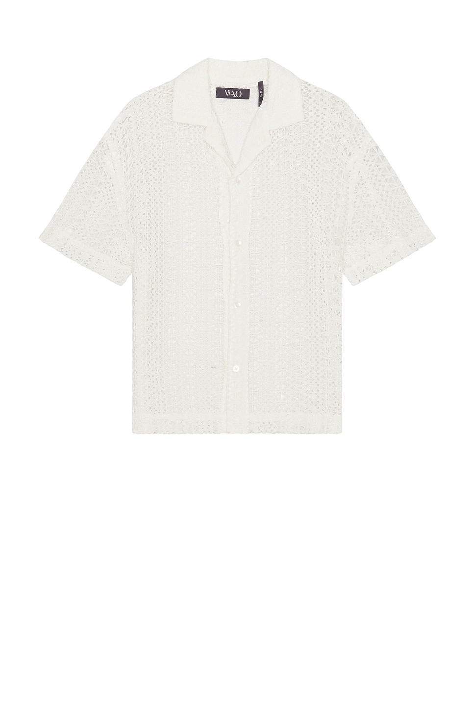 WAO Crochet Lace Camp Shirt