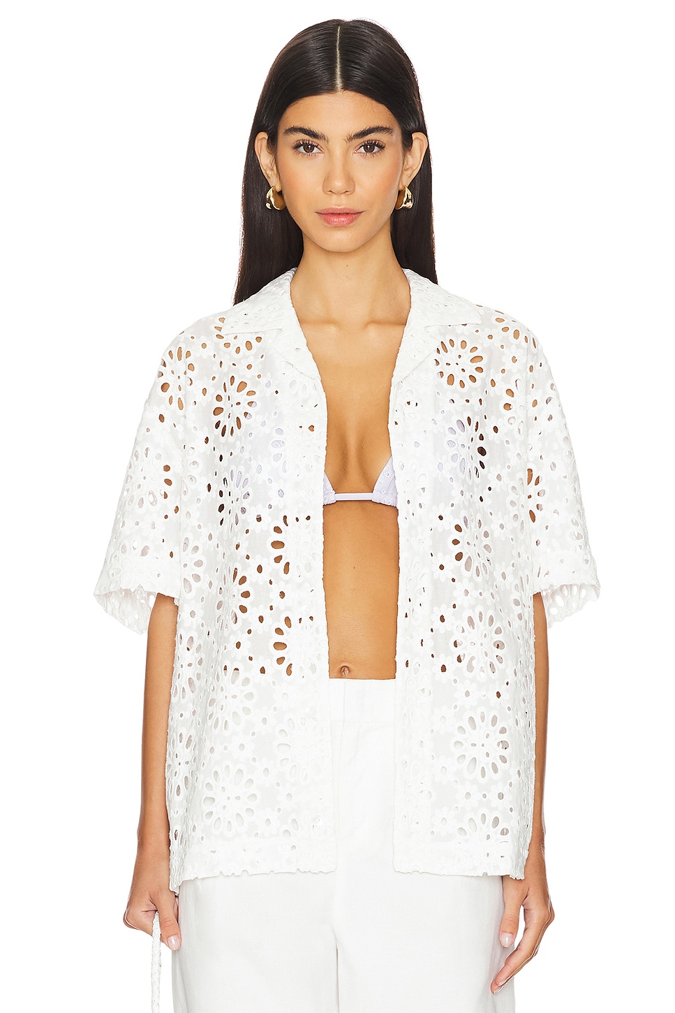 WAO Embroidered Floral Shirt