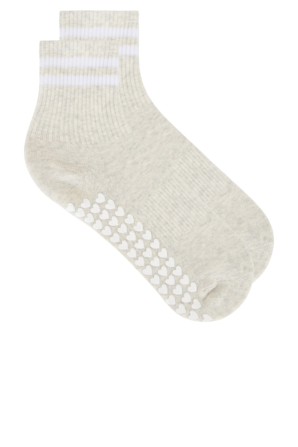 WellBeing + BeingWell Striped Half Crew Grip Sock 2 Pack