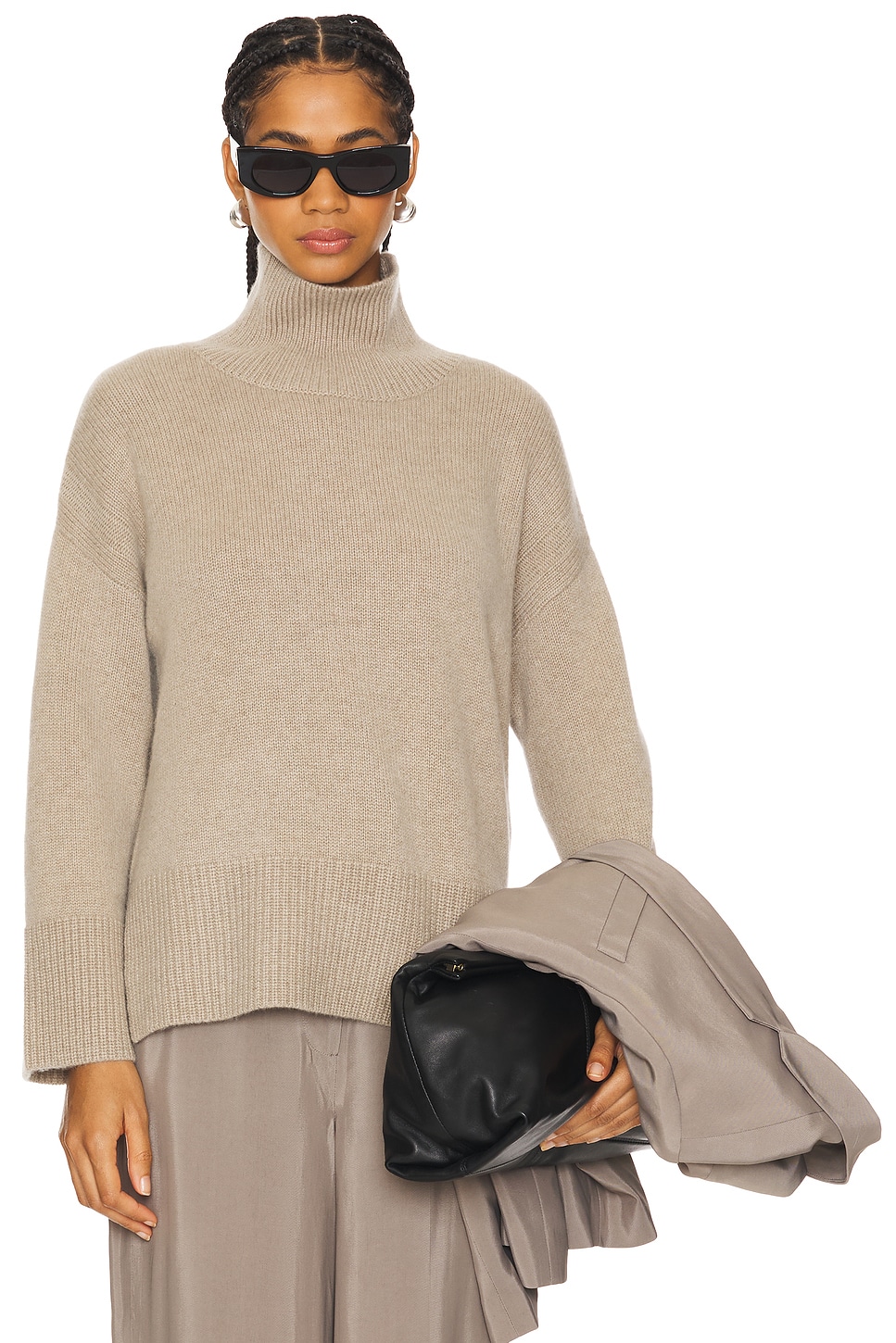 W. Cashmere Rina Mock Neck Pullover