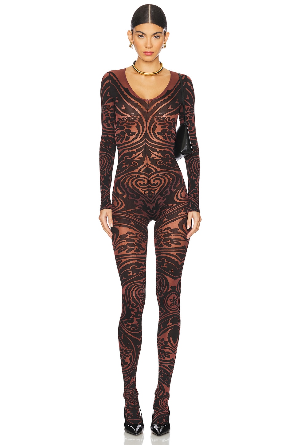 Wolford X Etro Body Tattoo Catsuit