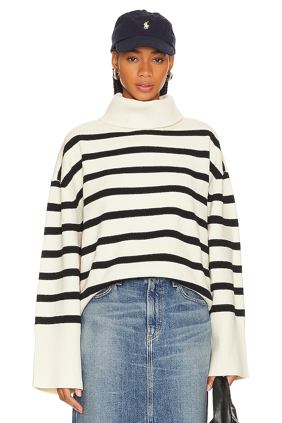 WeWoreWhat Striped Turtle Neck