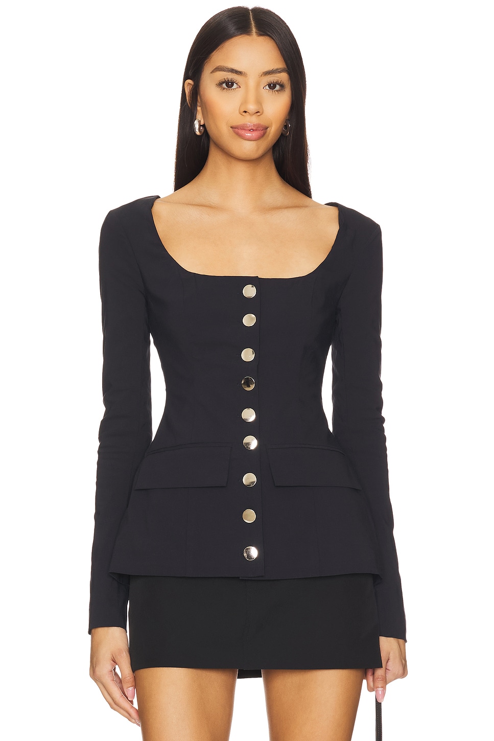 WeWoreWhat Boatneck Peplum Blazer