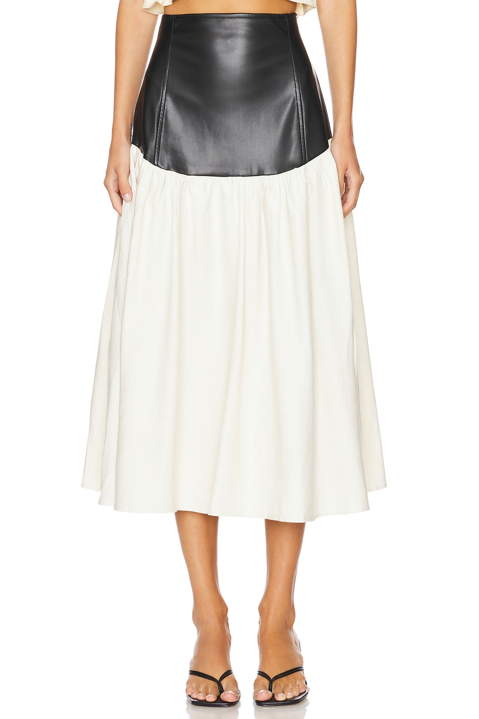 WeWoreWhat Drop Waist Midi Skirt