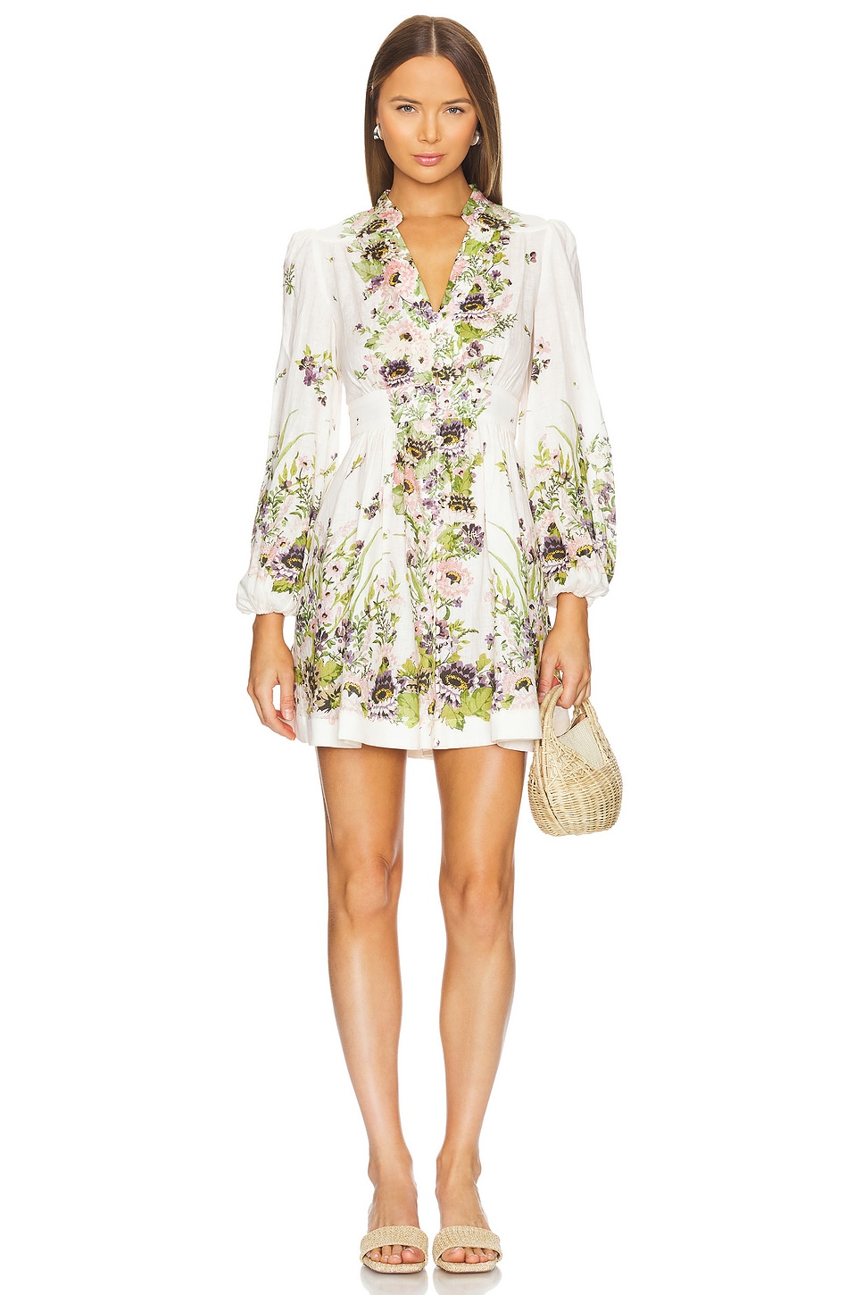 Zimmermann Halliday Plunge Mini Dress