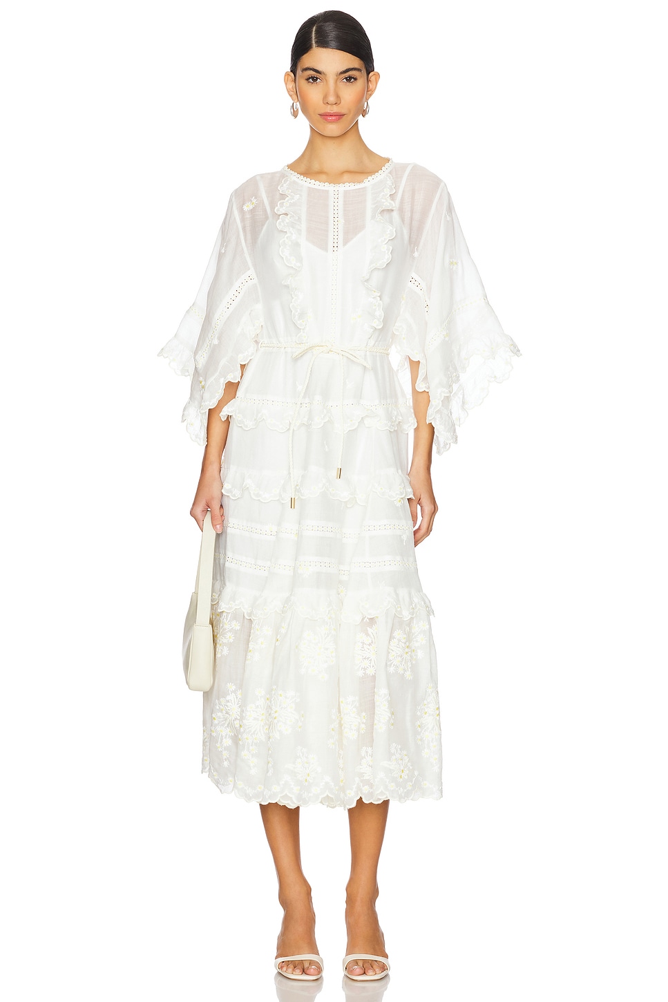 Zimmermann Acacia Embroidered Midi Dress