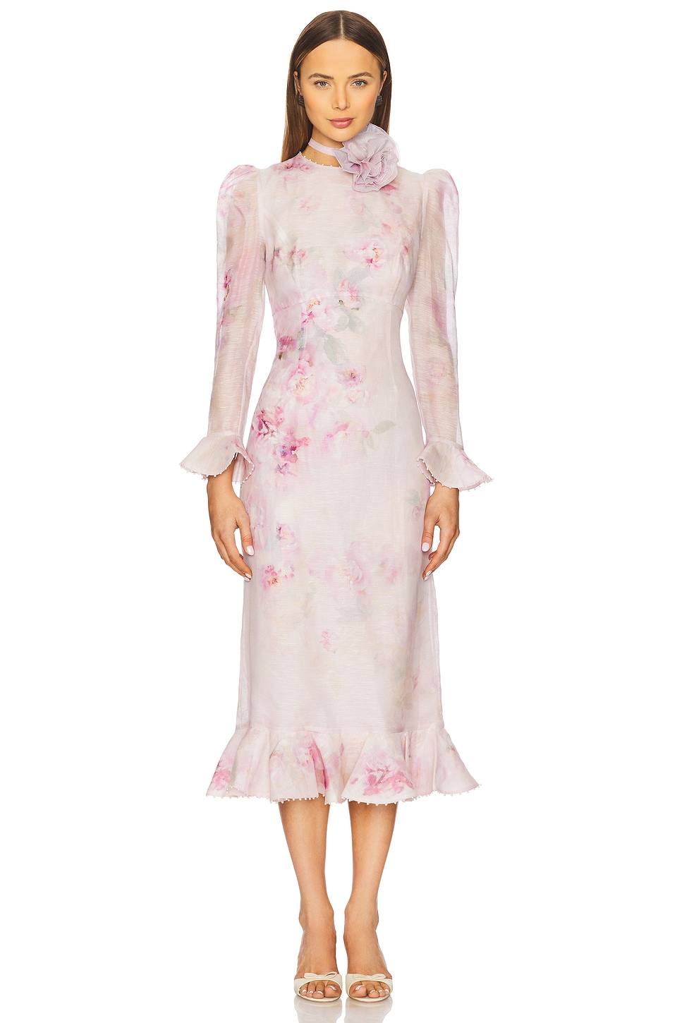 Zimmermann Crush Flower Midi Dress