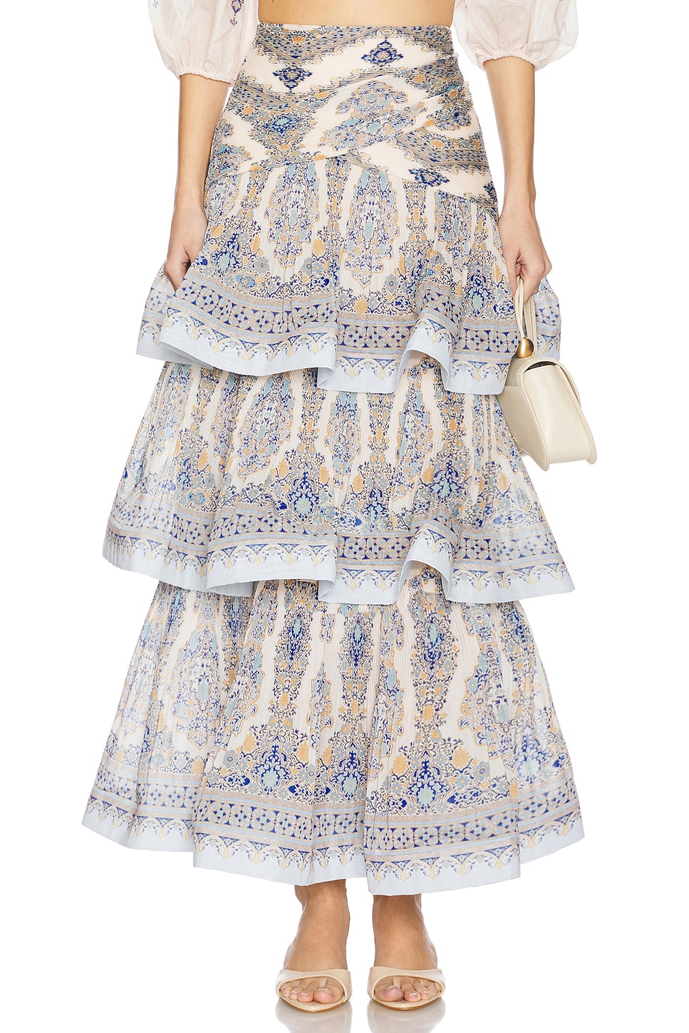 Zimmermann Tiered Pleated Skirt