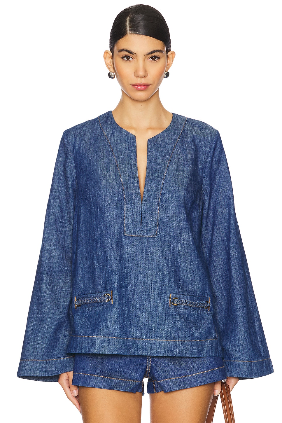 Zimmermann Wylie Denim Tunic Top