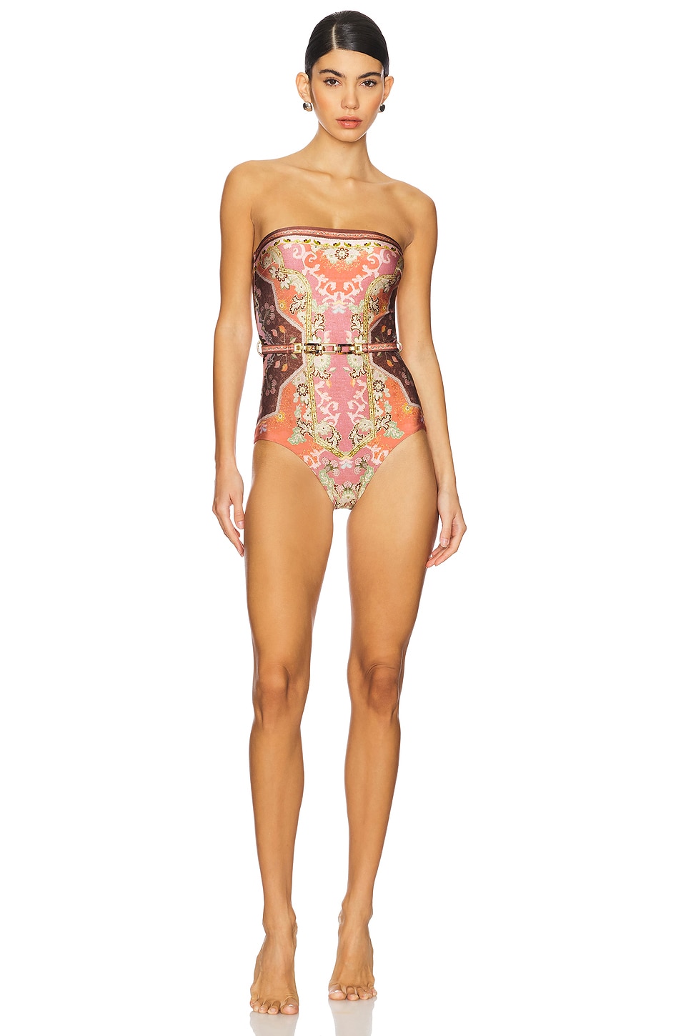 Zimmermann Wylie Belted Bandeau One Piece