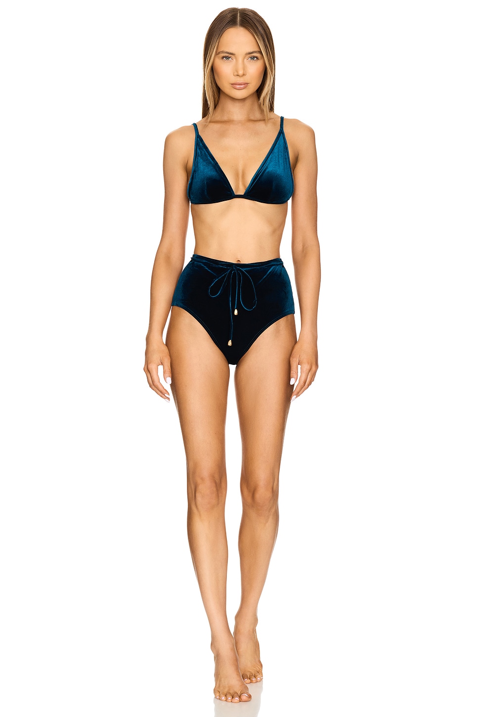 Zimmermann Tallow Velvet Triangle Bikini