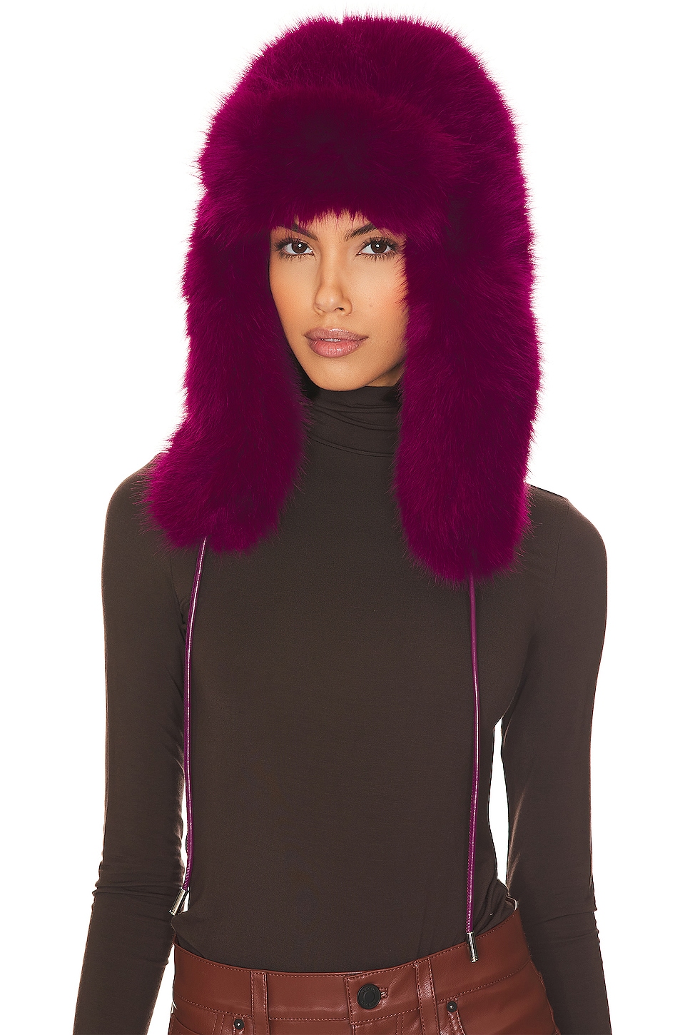 Adrienne Landau Faux Fox Trapper Hat