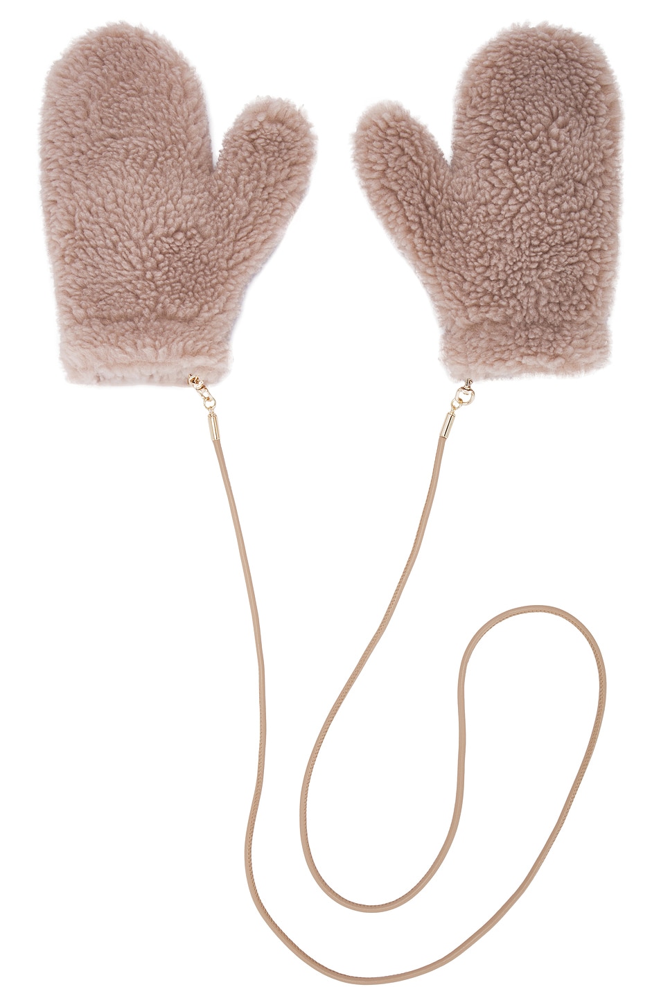 Adrienne Landau Teddy Faux Fur Mitts