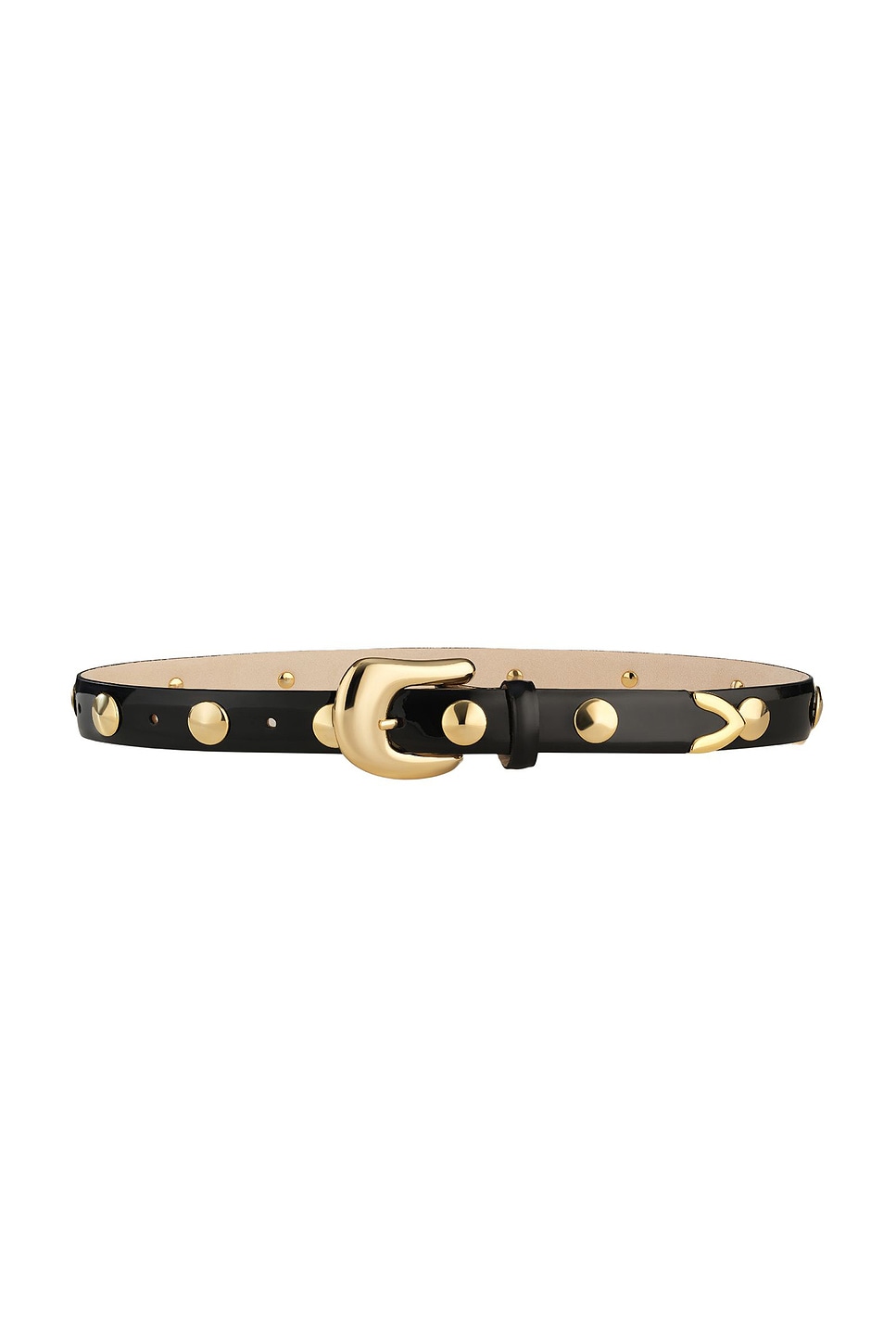 AUREUM Patent Studded Belt