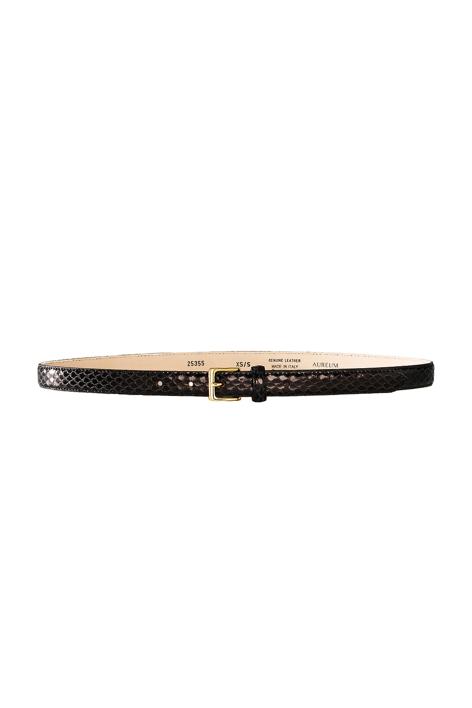 AUREUM Black Snake Embossed Belt