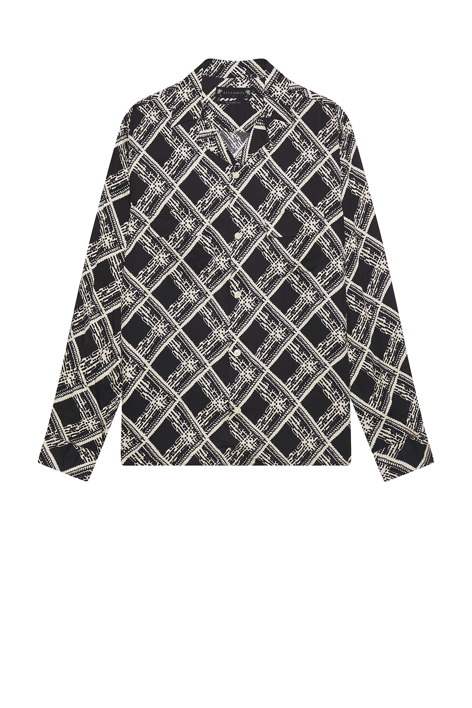 ALLSAINTS Grid Long Sleeve Shirt