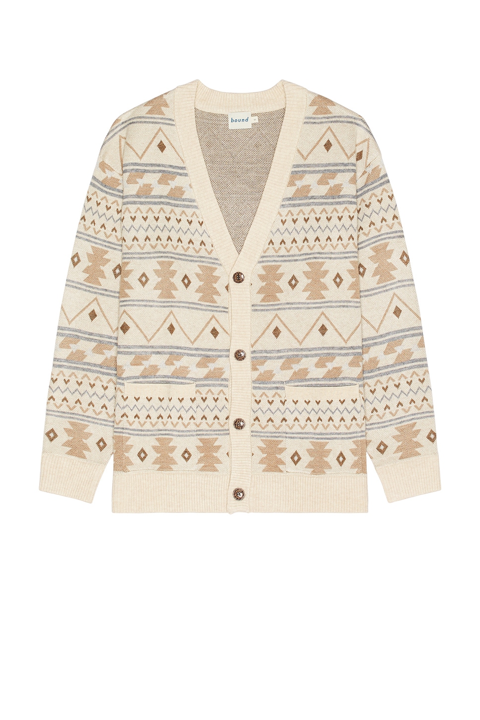 Bound Aztec Grandad Cardigan