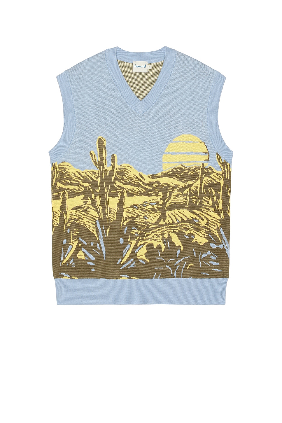 Bound Desert V-neck Knit Vest