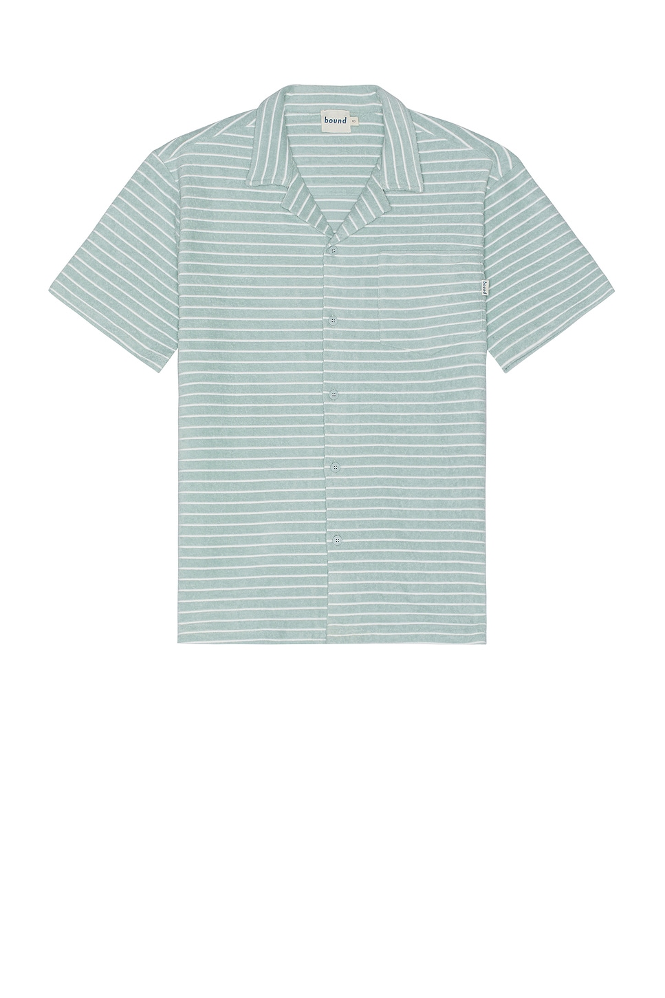 Bound Stripe Terry Towel Cotton Shirt