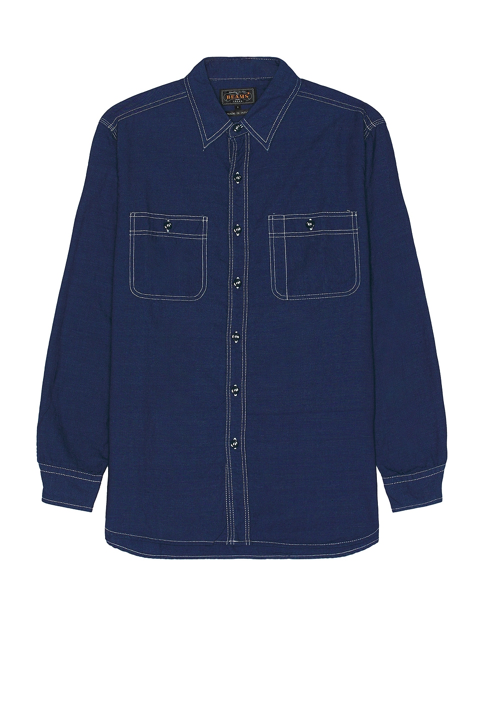 Beams Plus Work Indigo Chambray Shirt