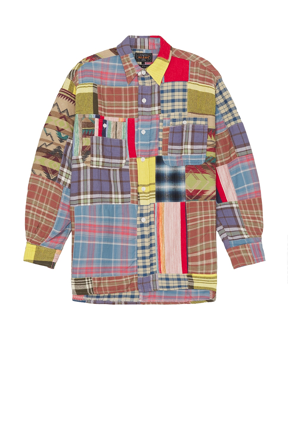 Beams Plus Work Indian Flannel Patchwork