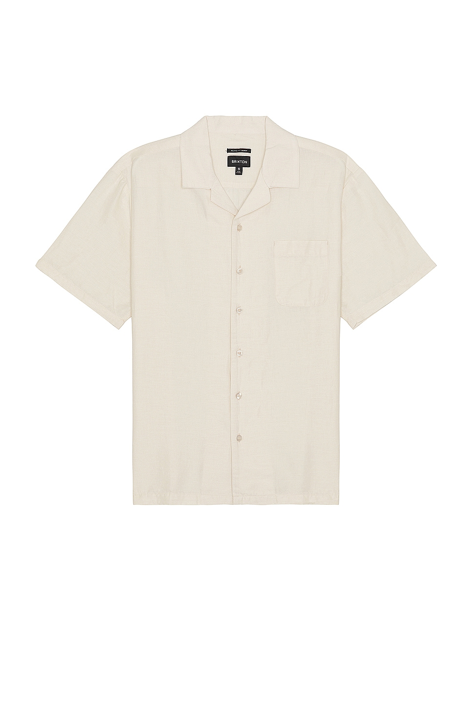 Brixton Bunker Linen Blend Short Sleeve Camp Collar Shirt