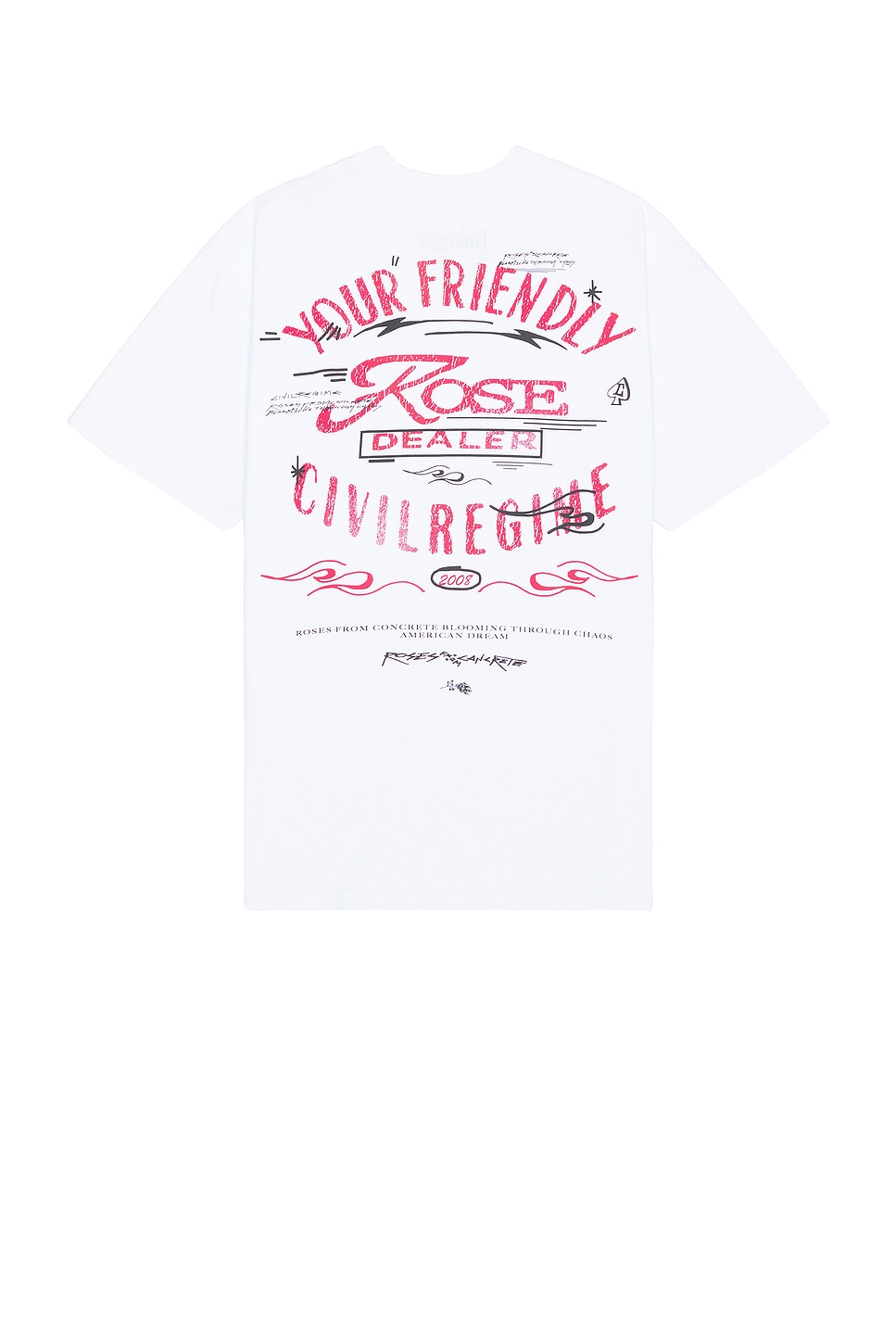 Civil Regime Rose Dealer American Classic Oversized Tee