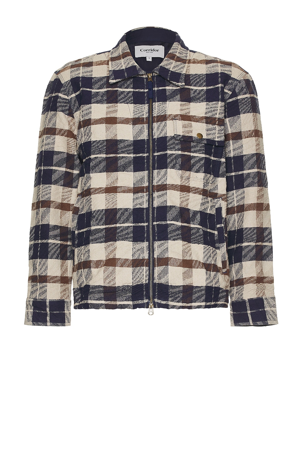 Corridor Jacquard Plaid Zip Jacket