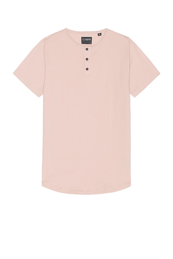 Cuts Ao Henley Curve-hem Tee