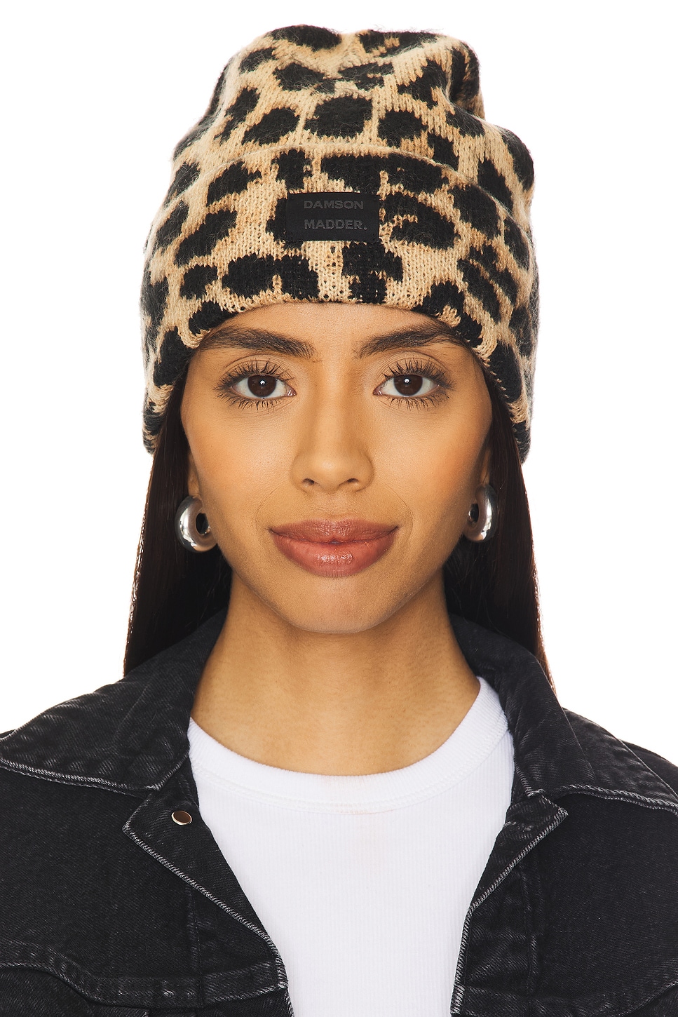 Damson Madder Leopard Knit Beanie