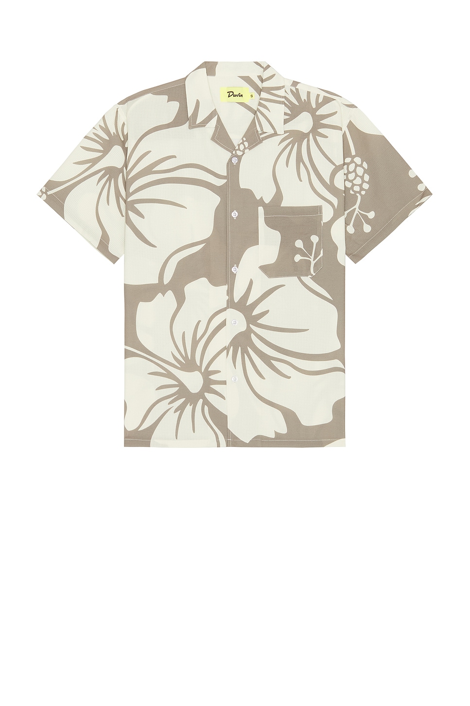 Duvin Design Hibiscus Leisure Stretch Button Up Shirt