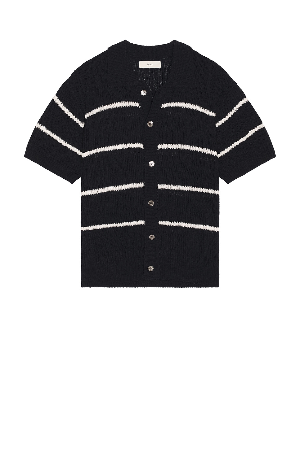 Dunst Shaker Stitch Open Collared Cardigan