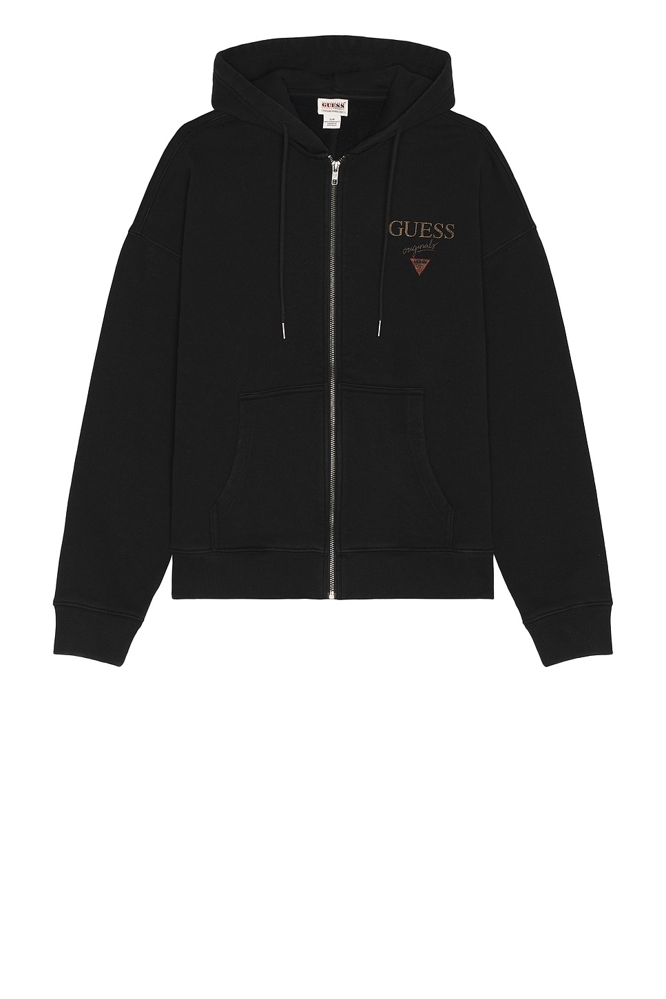 Guess Originals Stacked Logo Zip Up Hoodie