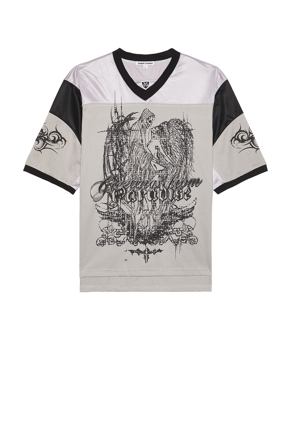 Jaded London Silver Football Jersey