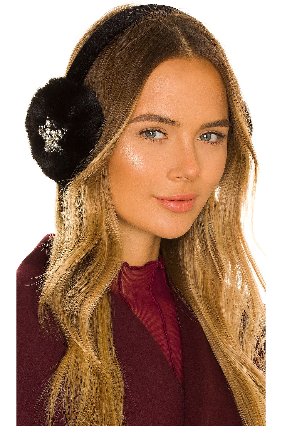 jocelyn Embellished Faux Fur Ear Muffs