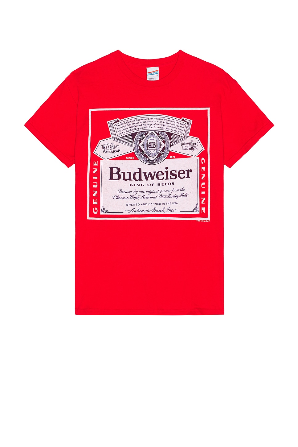 Junk Food Budweiser Label King Of Beers Tee