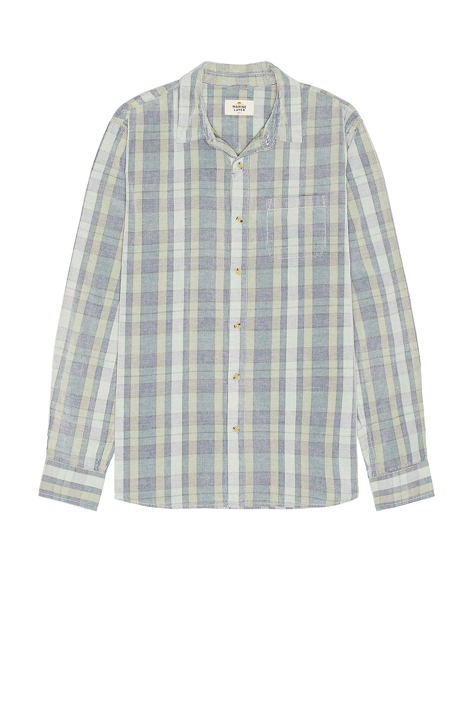 Marine Layer Lightweight Plaid Cord Shirt