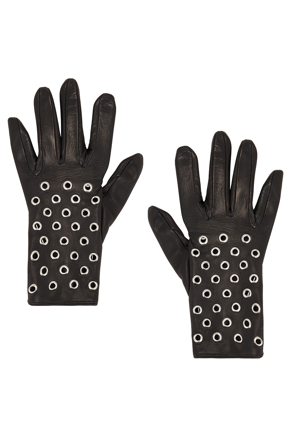 MANOKHI Short Leather Gloves With Eyelets