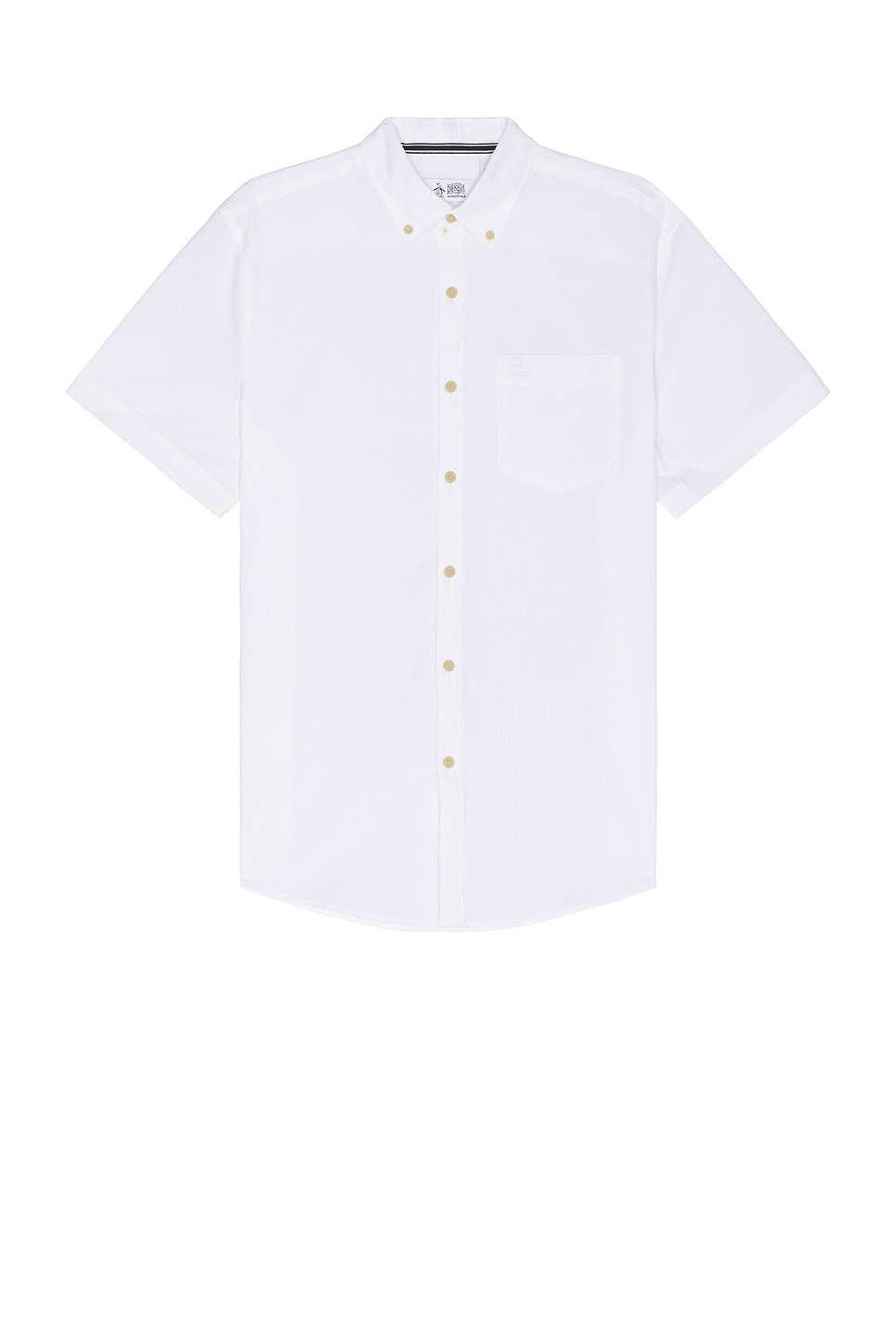 Original Penguin Cotton Crinkle Yarn Short Sleeve Shirt