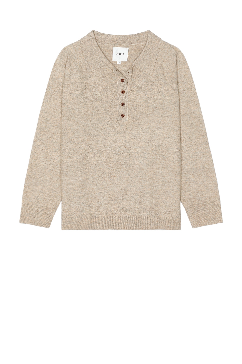 Found Hay Collared Knit Henley